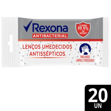 Lenço Umedecido Antisséptico Rexona Antibacterial com 20 unidades