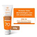 Protetor Solar Facial Actine Colors Pele Morena Mais FPS70 40g