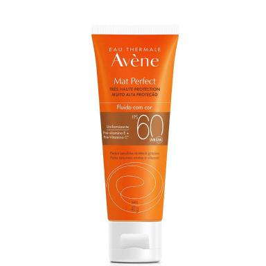 Protetor Solar Facial Avène Mat Perfect Fluido com Cor FPS 60 com 40g