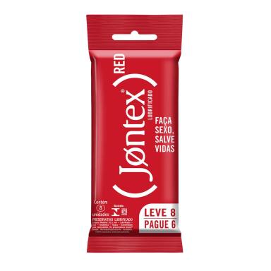 Camisinha Jontex Red Lubrificado com 8 unidades