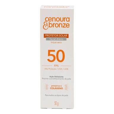 Protetor Solar Facial Cenoura & Bronze FPS50 com 50g