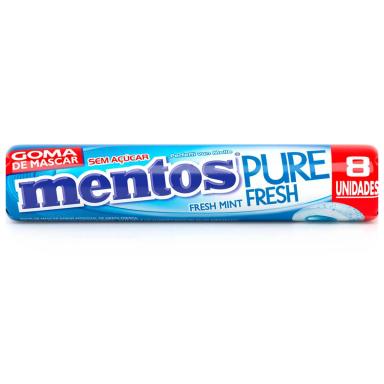 Mentos Pure Fresh Chiclete Sem Açúcar Sabor Fresh Mint com 8 unidades
