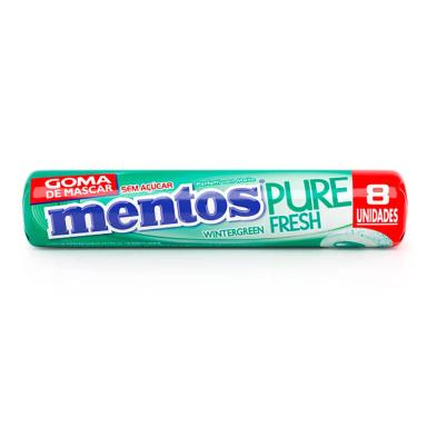 Mentos Pure Fresh Chiclete Sem Açúcar Sabor Wintergreen com 8 unidades