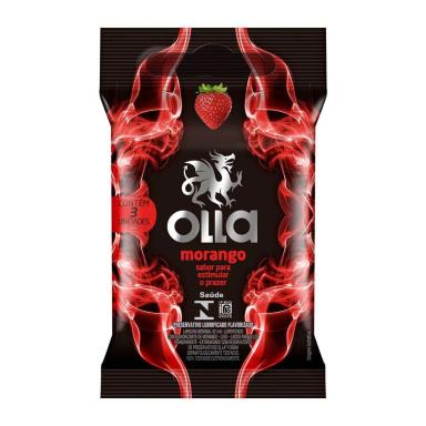 Camisinha Olla Sabor Morango com 3 unidades