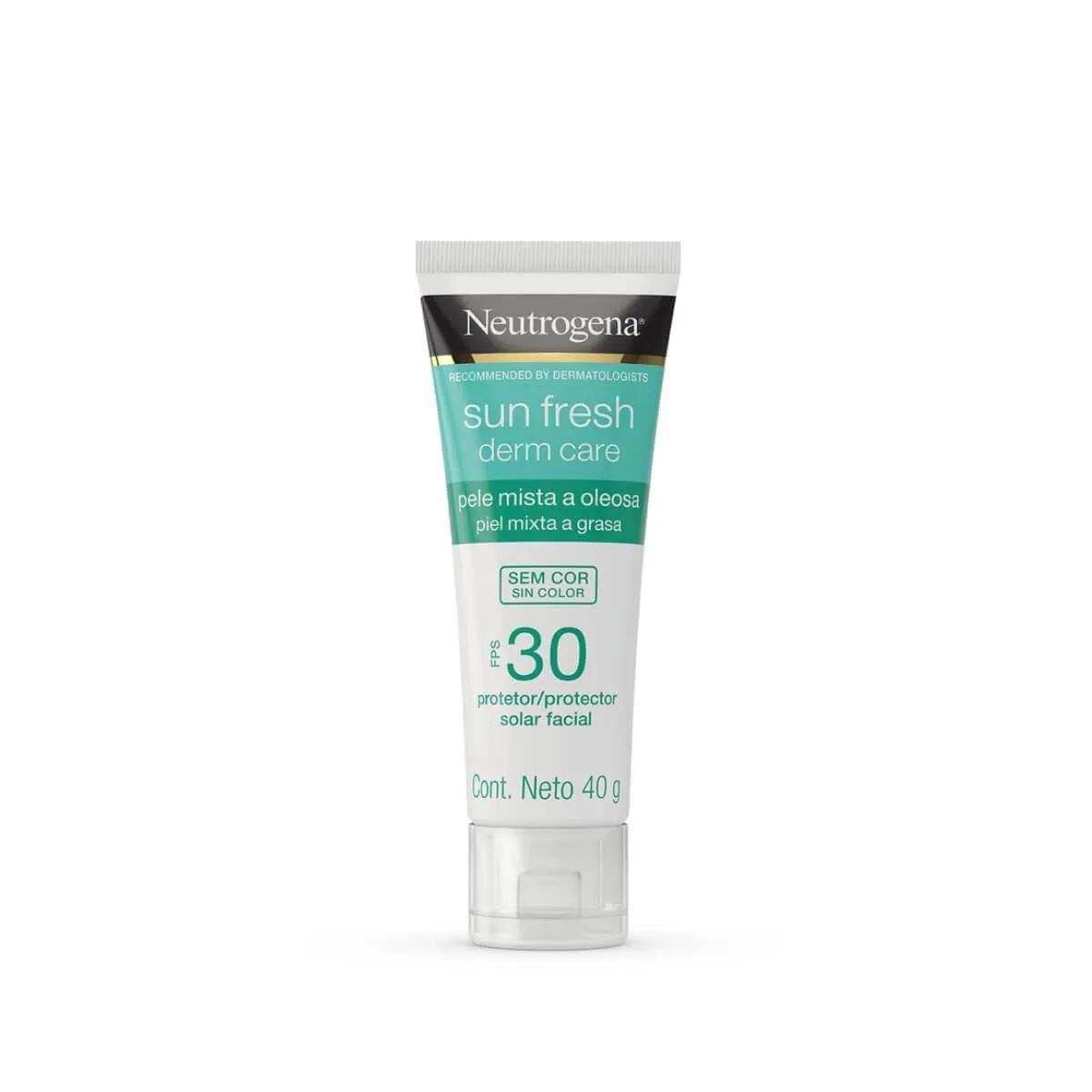 Protetor Solar Facial Neutrogena Sun Fresh Derm Care Sem Cor FPS 30 com 40g
