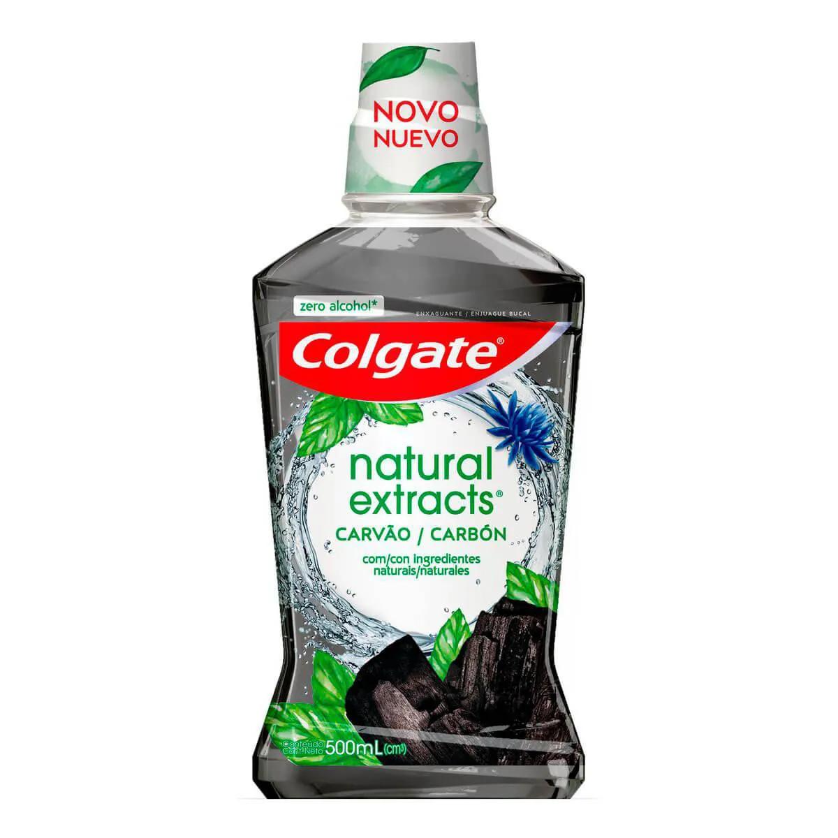 Enxaguante Antisséptico Bucal Colgate Natural Extracts Carvão Zero Álcool com 500ml