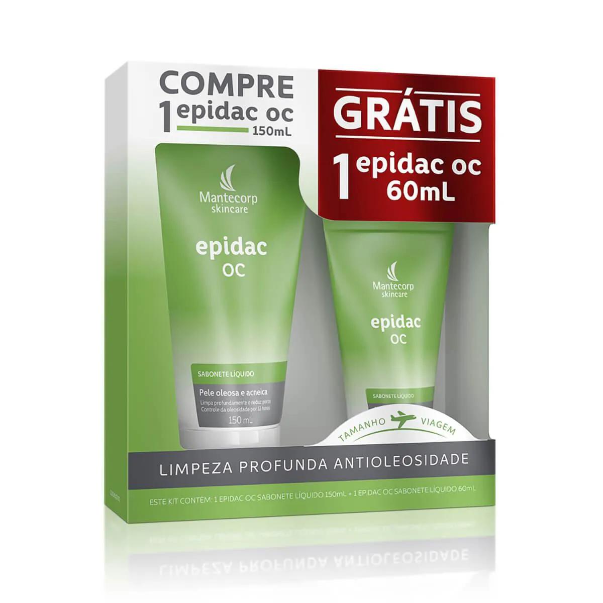 Kit Sabonete Líquido Epidac OC Pele Oleosa e Acneica com 150ml + 60ml