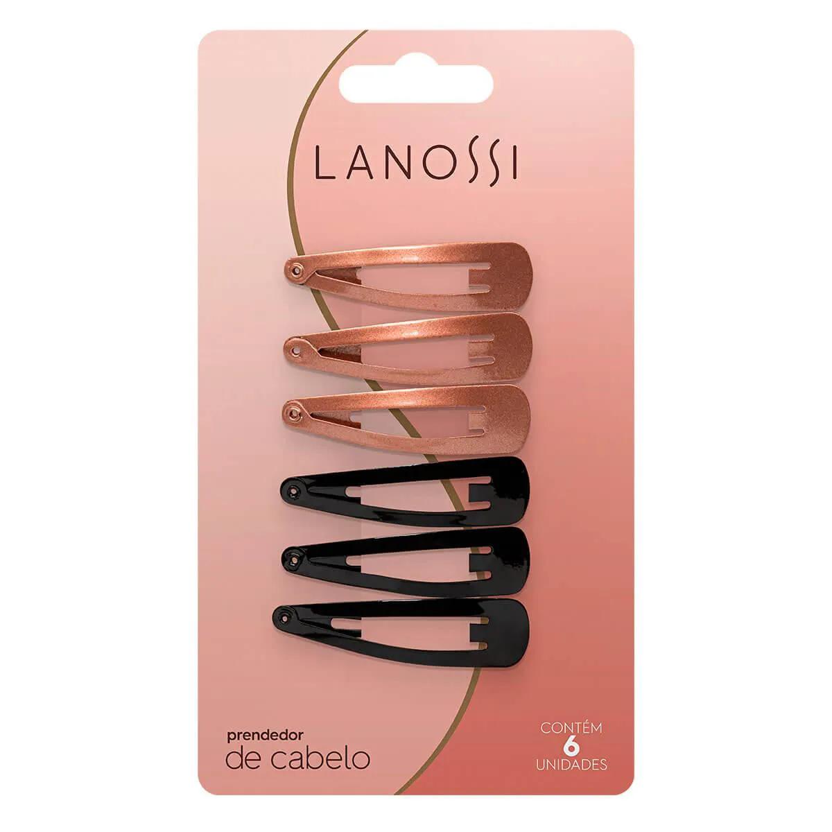 Kit Tic Tac para cabelo Lanossi Black Rose com 6 unidades