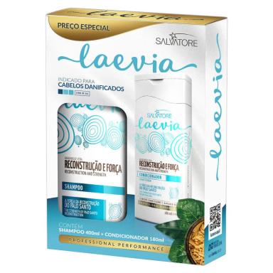Kit Laevia Reconstrução e Força Shampoo com 400ml + Condicionador com 180ml