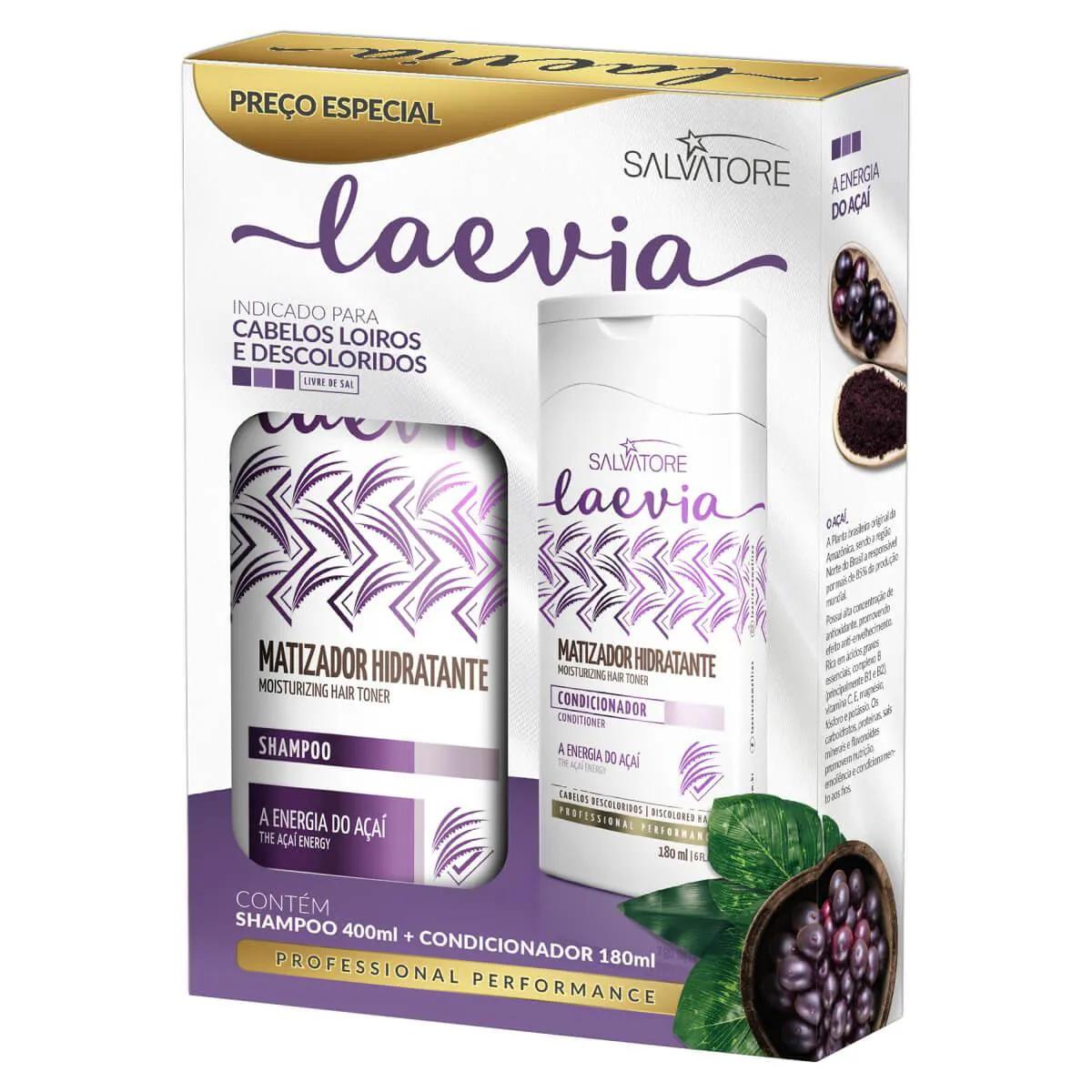 Kit Laevia Matizador Hidratante Shampoo com 400ml + Condicionador com 180ml
