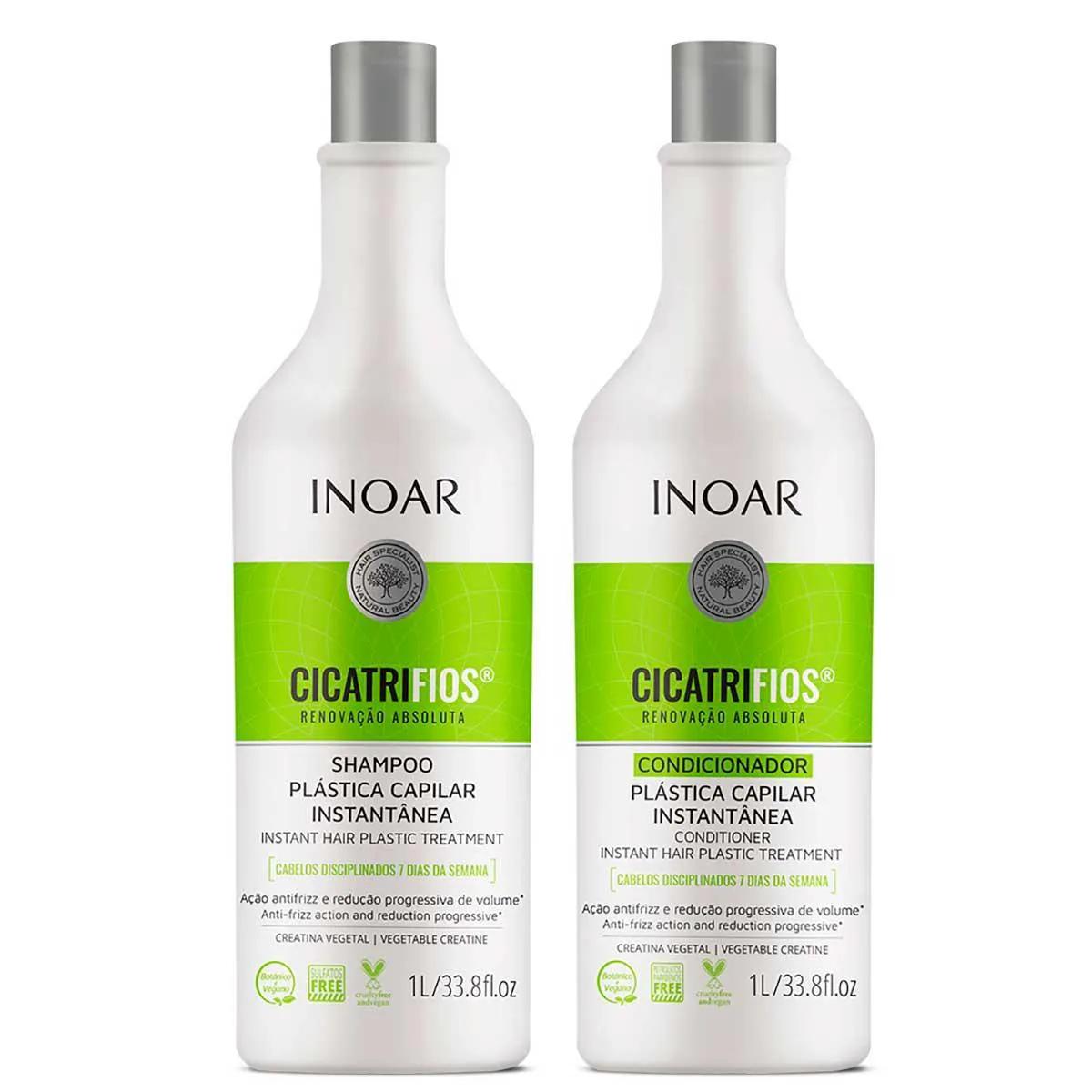 Kit Inoar Cicatrifios Shampoo com 1L + Condicionador com 1L