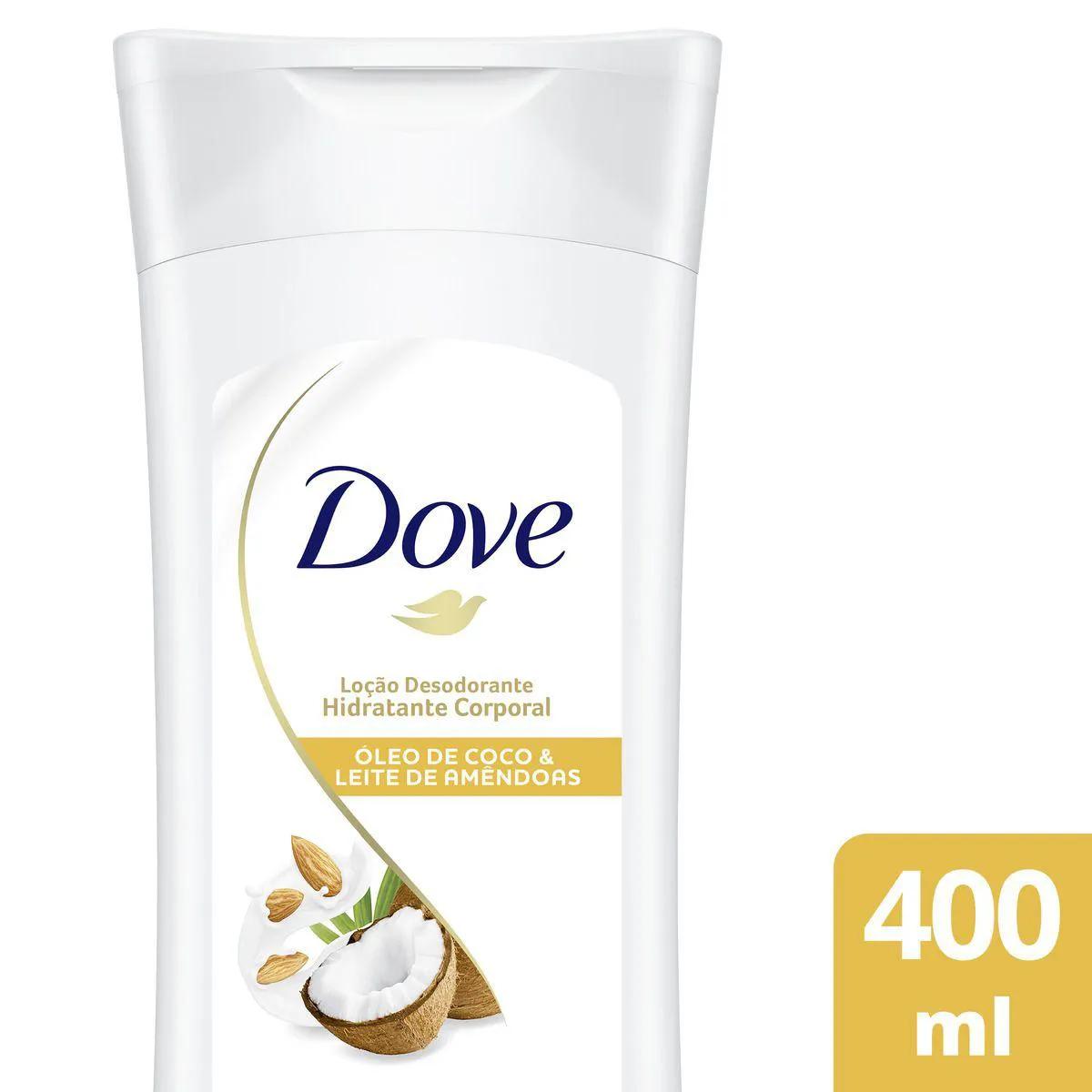 Loção Hidratante Corporal Dove Floral Óleo de Coco e Leite de Amêndoas com 400ml
