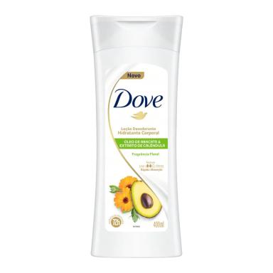 Loção Hidratante Corporal Dove Floral Óleo de Abacate e Extrato de Calêndula com 400ml