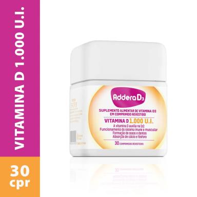 Vitamina D Addera D3 1.000UI com 30 Comprimidos