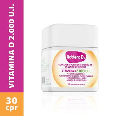 Vitamina D Addera D3 2.000UI com 30 Comprimidos