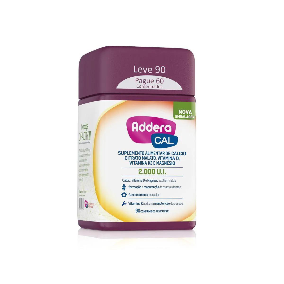 Polivitamínico Addera Cal 2.000UI 90 comprimidos
