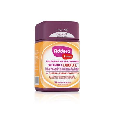 Vitamina D Addera +Energia 1.000UI com 90 Comprimidos