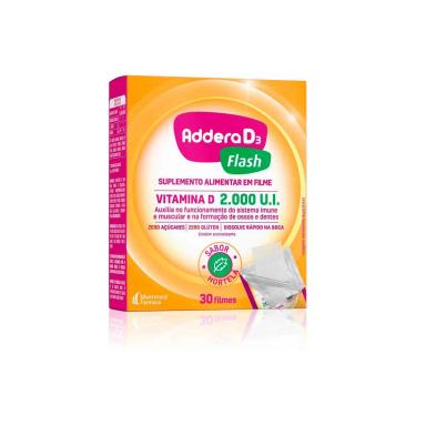 Vitamina D Addera D3 Flash 2.000UI Hortelã com 30 Sachês