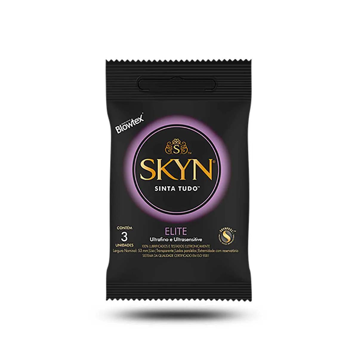 Camisinha Blowtex Skyn Elite com 3 unidades