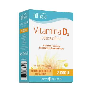 Vitamina D Althaia 2.000UI com 30 Cápsulas