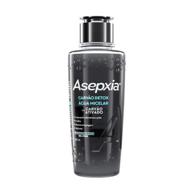 Água Micelar Facial Asepxia Carvão Detox Oil Free com 200ml