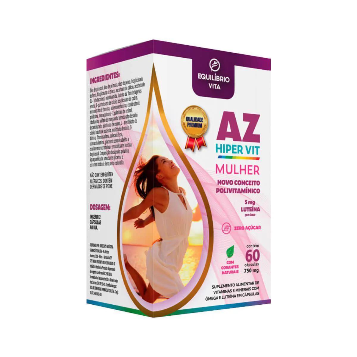 Suplemento Alimentar AZ Hipervit Mulher Equilíbrio Vita com 60 Cápsulas