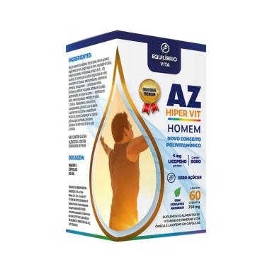 Suplemento Alimentar AZ Hiper Vit Homem Equilíbrio Vita com 60 Cápsulas