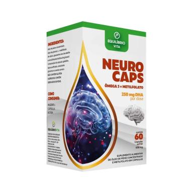 Suplemento Alimentar Neuro Caps 850mg Equilíbrio Vita com 60 Cápsulas