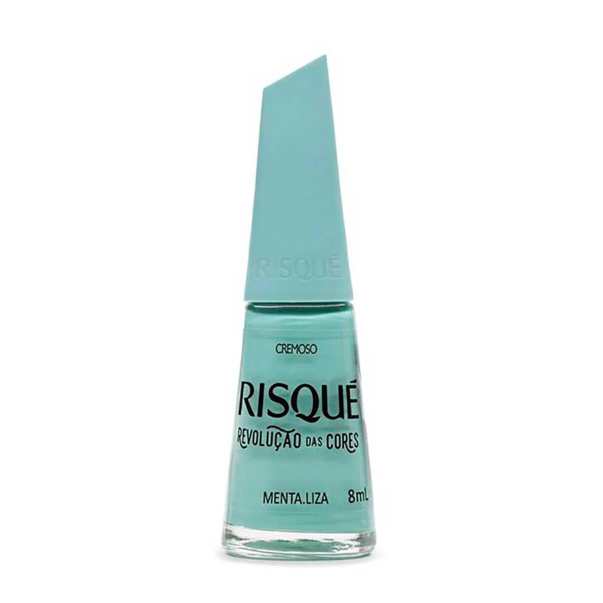 Esmalte Cremoso Risqué Revolução das Cores Menta.Liza com 8ml