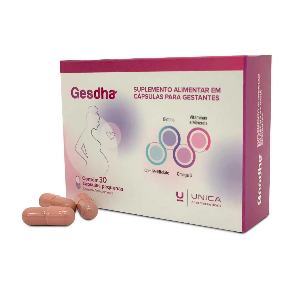 Suplemento Alimentar para Gestantes Gesdha com 30 cápsulas