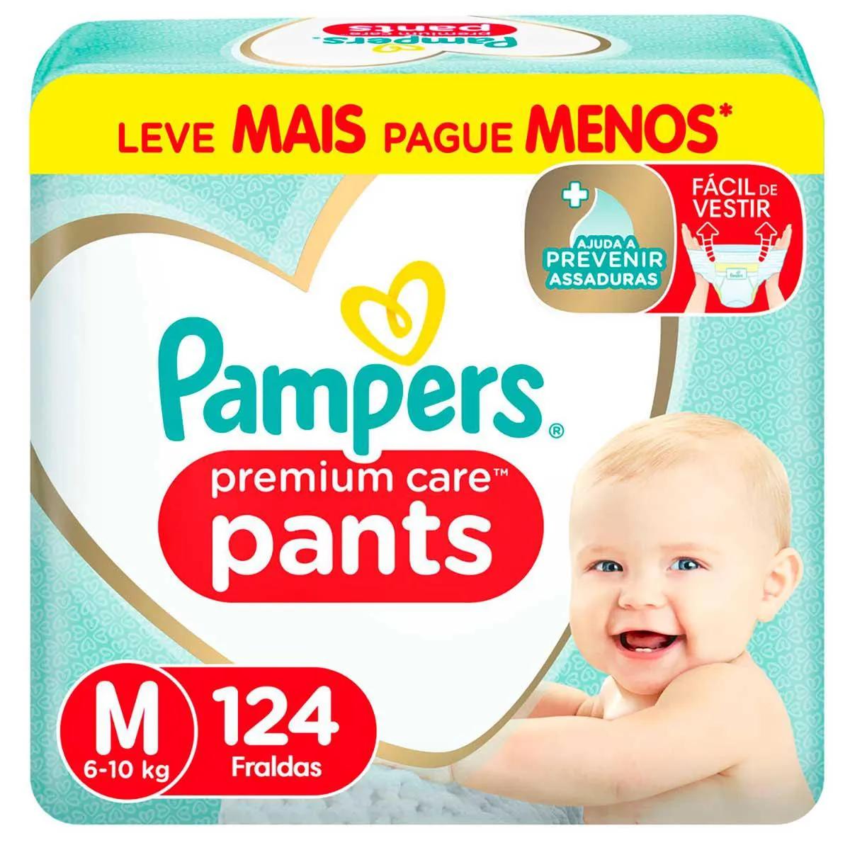Fralda Pampers Premium Care Pants M - 124 Unidades
