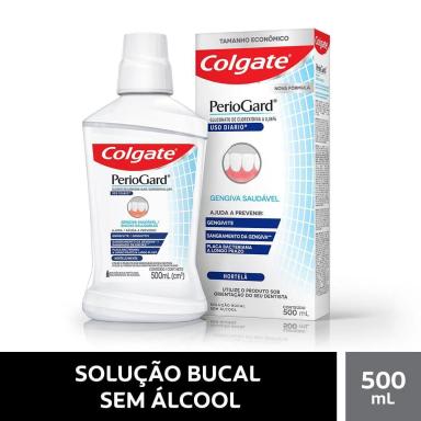 Enxaguante Antisséptico Bucal Colgate PerioGard Gengiva Saudável Sem Álcool 500ml