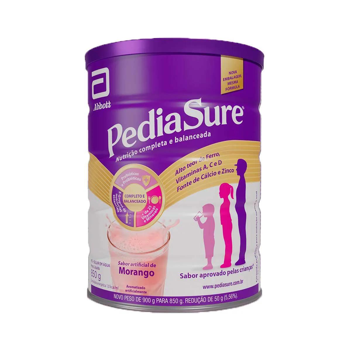Suplemento Alimentar Infantil em Pó Pediasure Morango 850g