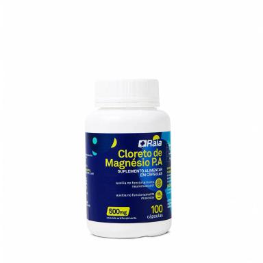 Suplemento Alimentar Cloreto de Magnésio P.A 500mg Raia 100 Cápsulas