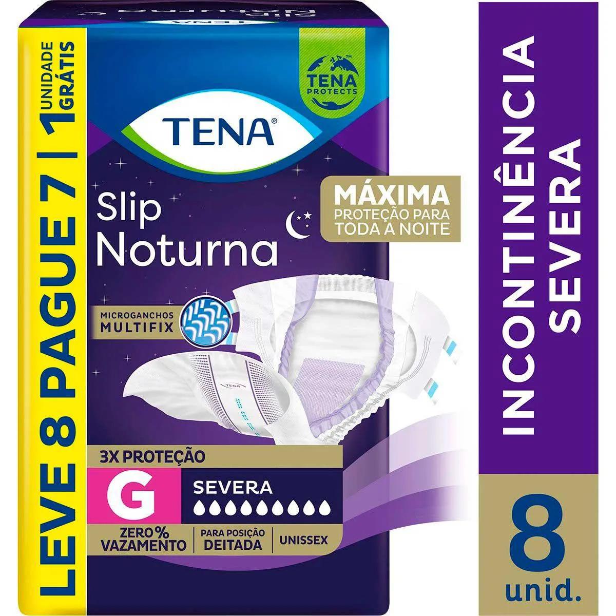 Fralda Adulto Tena Slip Noturna G Leve 8 Pague 7 unidades