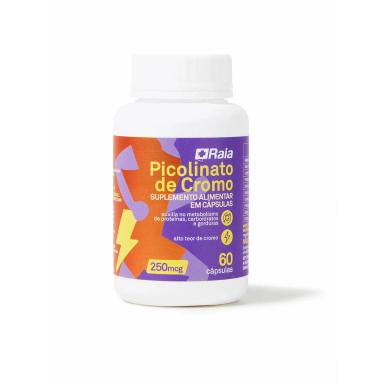 Suplemento Alimentar Picolinato de Cromo 250mcg Raia 60 Cápsulas