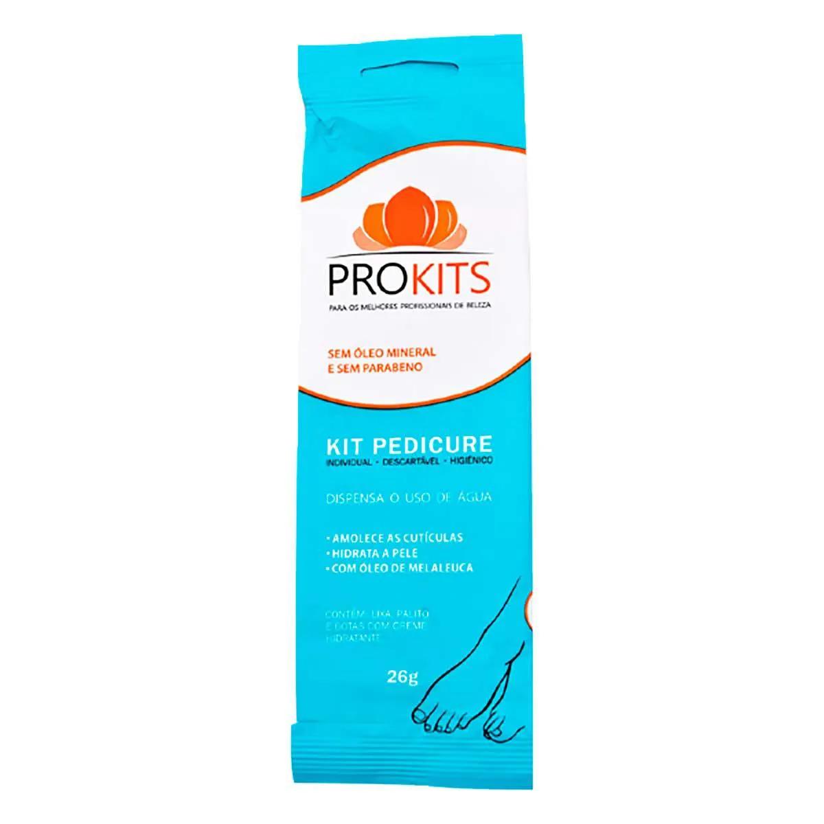 Kit Pedicure Prokits com Palito de Bambu + Lixa de 13cm + Par de Botas