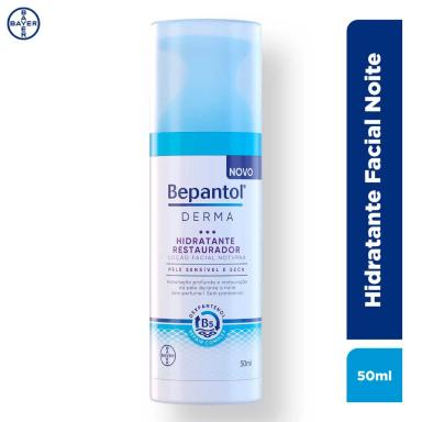 Loção Facial Noturna Bepantol Derma Hidratante Restaurador Pele Sensível e Seca 50ml