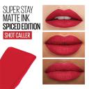 Batom Líquido Maybelline Super Stay Matte Ink Spiced Edition Shot Caller com 5ml