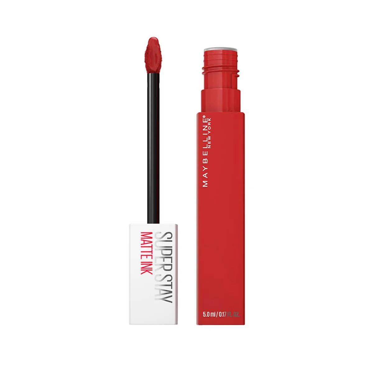 Batom Líquido Maybelline Super Stay Matte Ink Spiced Edition Hustler com 5ml