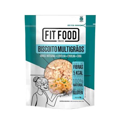 Biscoito Multigrãos Fit Food Arroz Lentilha Ervilha e Chia com 90g