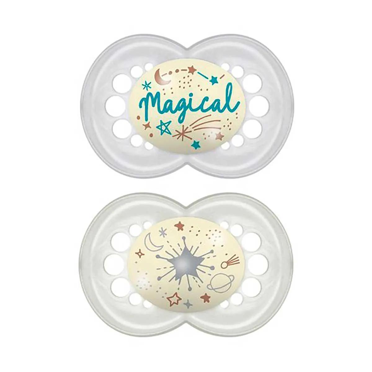 Kit Chupeta MAM Original Night Tamanho 2 - maiores de 6 meses com 2 unidades