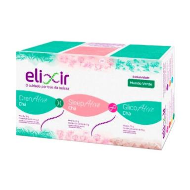 Chá Elixir DrenAtive SleepAtive GlicoAtive com 60 sachês