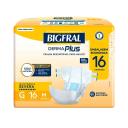 Fralda Adulto Bigfral Derma Plus G 16 unidades