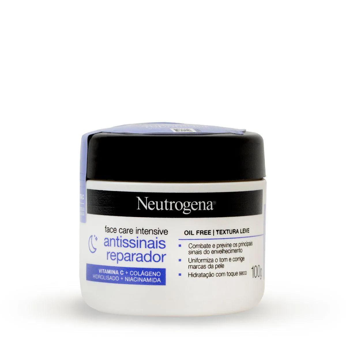 Creme Facial Neutrogena Face Care Intensive Antissinais Reparador com 100g