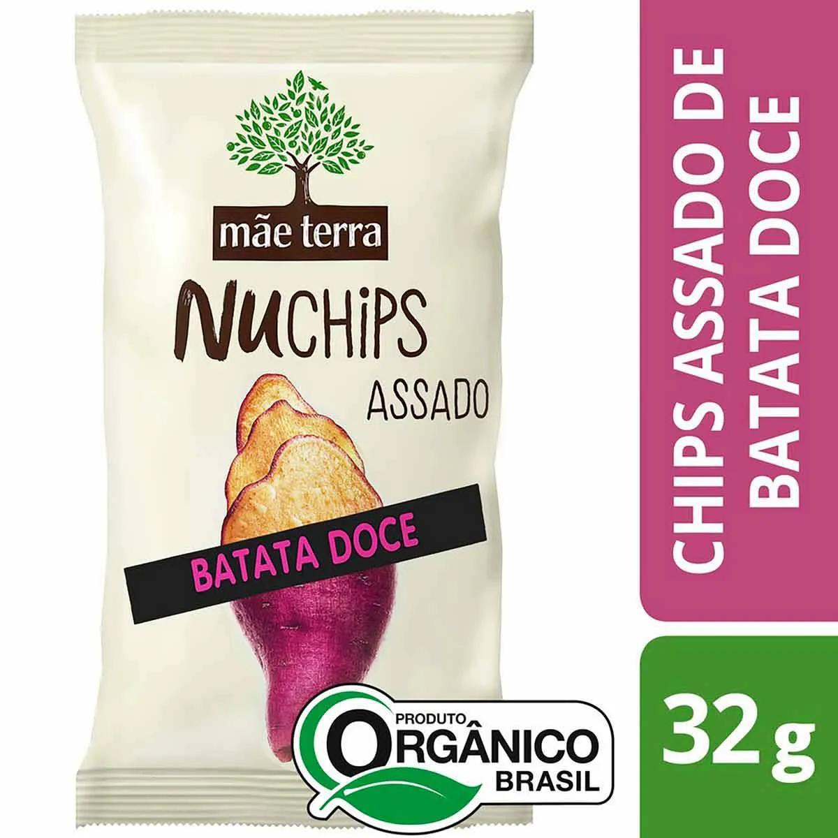 Chips Mãe Terra Nuchips Batata Doce Assada com 32g