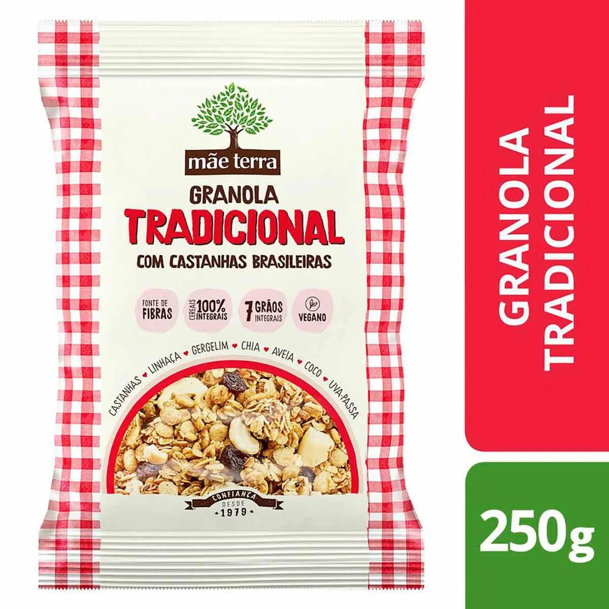 Granola Mãe Terra Tradicional Castanhas Brasileiras com 250g