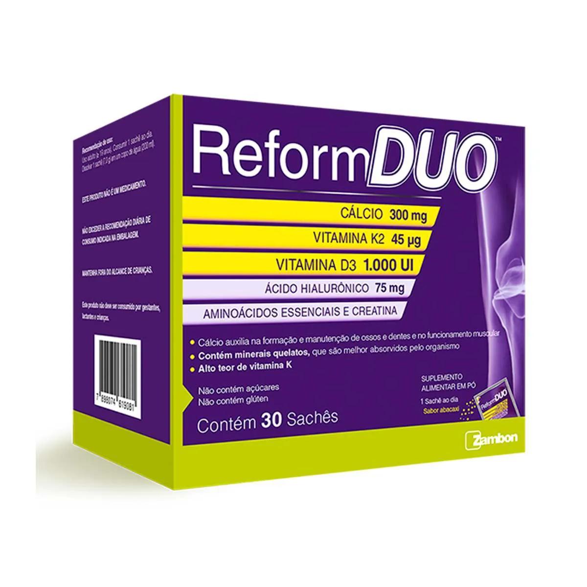 Suplemento Alimentar em Pó ReformDuo com 30 Sachês