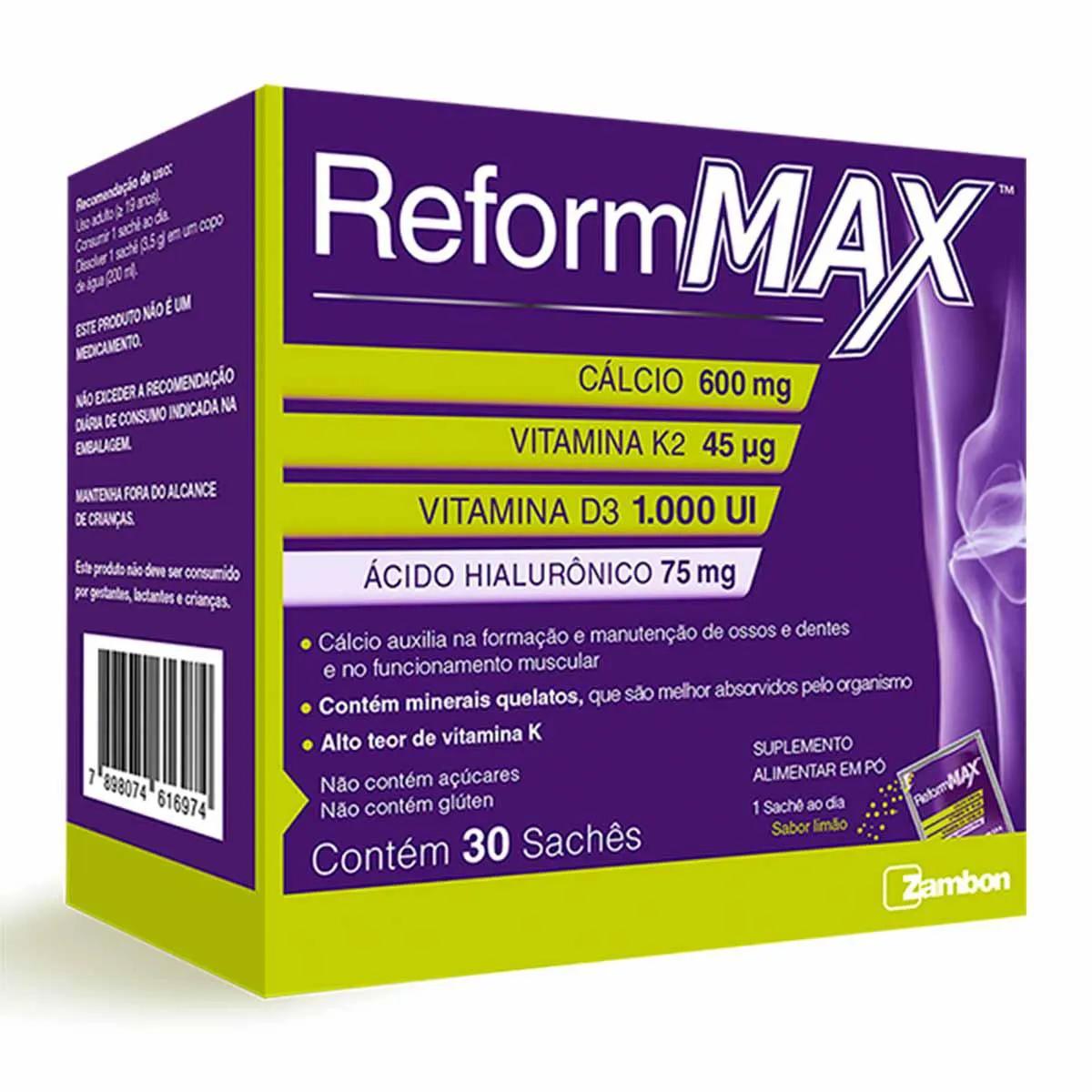 Suplemento Alimentar em Pó ReformMax com 30 Sachês