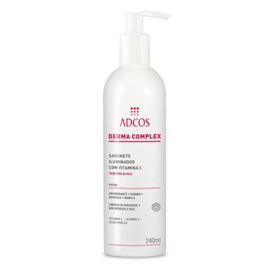 Sabonete Facial Iluminador com Vitamina C Adcos Derma Complex com 240ml